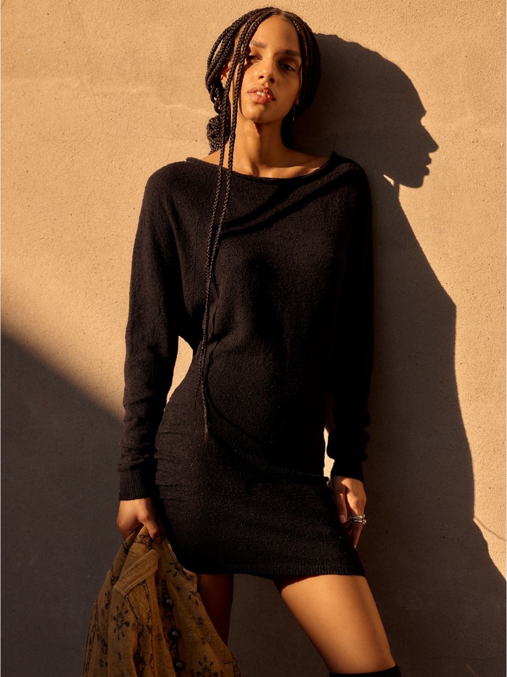 Free People Black Sweater Dress